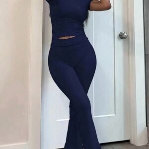 SHEIN Women's Navy Pajama Set